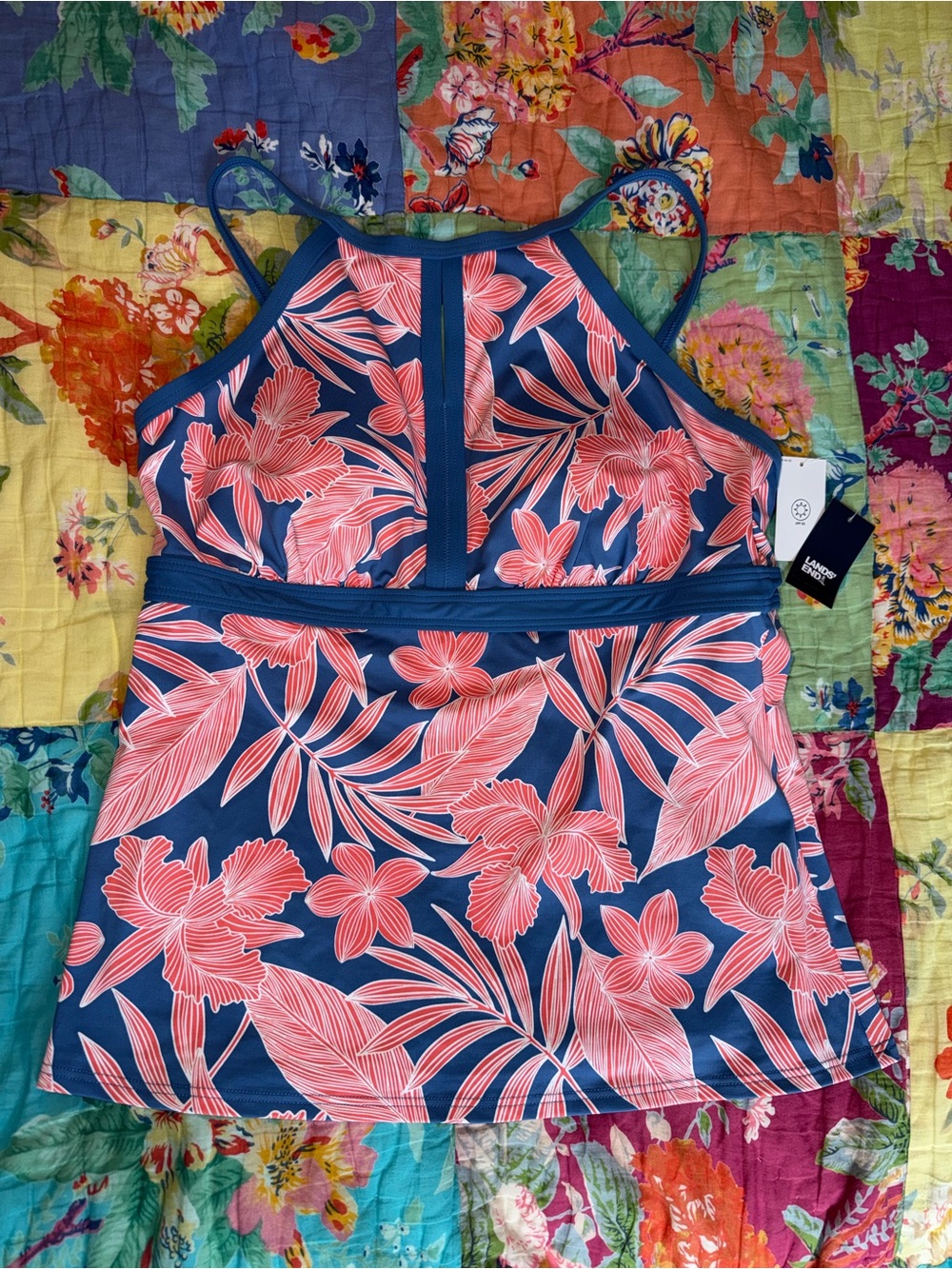 NWT Lands’ End Keyhole Tankini Swimsuit Top